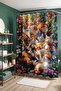 Botanical Cat World Patterned Shower Curtain, Bathtub Curtain 175X200Cm - 4