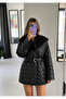 Quilted Belted Oversize Fur-Inside Puffer Coat