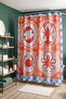 Crab Octopus Squid Patterned Shower Curtain, Bathtub Curtain 175X200Cm - 4