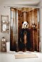 Panda Patterned Shower Curtain in the Bathroom, Bathtub Curtain 175X200Cm