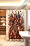 Natural Forest Themed Patterned Shower Curtain, Bathtub Curtain 175X200Cm - 4
