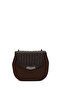 Women's Brown Chain Long Strap Braided Crossbody Bag Wb500001So - 6