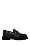 Men's Black Leather Casual Loafer Wm750034Dv