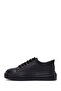 Men's Black Lace-Up Thick Soled Leather Sneaker Wm830003Dv - 3