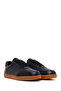 Men's Black Lace-Up Leather Sneaker Wm620008Df - 2