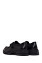 Women's Black Buckle Thick Soled Leather Masculine Loafer Af200016Dv - 6