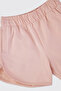 Girl's Light Pink Shorts with Stripe Detail - 3