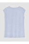 Alita City with a Difference in Color, Lcw Everyday Blue Diver Fabric Plain V-Neck Sleeveless Women's Blouse - 6