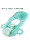 Hands-Free Nursing Cushion with Bottle Holder – Baby Nursing Pillow with Feeding Bottle Pocket – Soft & Supportive Breastfeeding & Bottle Feeding Pillow for Newborns, Infants & Moms, Green - 2