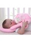 Hands-Free Nursing Cushion with Bottle Holder – Baby Nursing Pillow with Feeding Bottle Pocket – Soft & Supportive Breastfeeding & Bottle Feeding Pillow for Newborns, Infants & Moms, Pink - 4