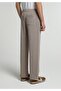 Regular Fit Mid Waist Straight Men's Beige Sweatpants - 2