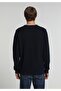 Regular Fit Round Neck Jacquard Men's Navy Blue Sweater - 2