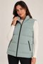Women's Mint Green, Nova Fabric, Stand Collar, Water and Wind Resistant, Puffer Vest - 6