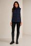 Women's Navy Blue, Nova Fabric, Stand Collar, Water and Wind Resistant, Puffer Vest - 4