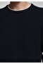 Regular Fit Round Neck Jacquard Men's Navy Blue Sweater - 4