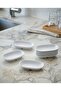 6 Pieces White Kayık Unbreakable Melamine Kayık Plate Appetizer Plate Olive Dish (19 X 11 cm) - 2