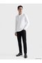 Vizyon New Season White Polo Collar Pique Men's T-Shirt - 2