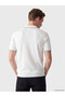 Vizyon New Season White Polo Collar Striped Men's Knitwear T-Shirt - 4