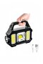 Solar Handheld Flashlight with USB Cable, 6 Modes Rechargeable Multifunction Lights Super Br