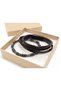 Delvico Charcoal Brown Leather Men's Bracelet - Multi-Row with Metal Rings - 3