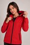 Women's Red, Removable Hood, Water and Wind Resistant, Zippered, Raincoat Jacket - 4