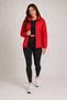 Women's Red, Removable Hood, Water and Wind Resistant, Zippered, Raincoat Jacket - 3