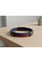 Navaric Twin Navy Blue Red Leather Men's Bracelet - Double Weave and Matte Metal Detail - 2