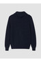 Ozmarka New Season Navy Blue Turtleneck Men's Knitwear Sweater - 7