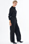 Elastic Waist Rayon Trousers Black - 6