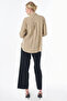 Half Pat Basic Blouse Beige - 5