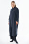 100% Lyocell Long Tunic Navy Blue - 2