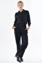 Elastic Waist Rayon Trousers Black