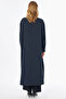 100% Lyocell Long Tunic Navy Blue - 3