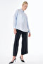 Half Pat Basic Blouse Blue - 5