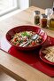 1 Piece 23 cm Red Bowl Unbreakable Melamine Large Salad Bowl Presentation Bowl (23 cm) - 2