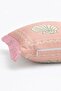 Pastel Pink Oyster Shell Patterned Framed Fringed Throw Pillow Cover - 5