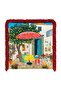 Fringed Throw Pillow Cover with Red Umbrella, Lemon Tree and Garden View - 4