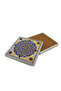 Geometric Pattern Printed Natural Stone Coaster 10X10 Kd-22