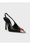 Women's summer 11cm thin open heeled shoes - 230 3160 - black patent leather - 2