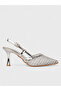 Women's Summer 11cm Thin Open Heeled Shoes - 230 3179 - Silver