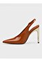 Women's Summer 11cm Thin Open Heeled Shoes - 574 3264 - Tan Patent Leather - 3