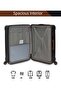 Premium 3 Piece Luggage Sets with PP Hardshell (20"24"28") 3553-BLACK - 7