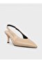 Women's summer 5cm thin open heeled shoes - 600 037 - beige - 2