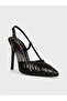 Women's summer 11cm thin open heel shoes - 574 3261 - black patent leather - 2