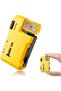 G5 Rechargeable EDC Flashlight, 400 Lumens Dual Light Sources Mini RGB Flashlight, Magnetic Keychain Flashlight, Portable Pocket Light for Outdoor, Camping, Home & Emergency Use (Yellow)