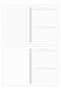 A4 Spiral Cardboard Cover Set of 4, 2 Squares, 2 Lines, Timetable and Lesson Plan Note School Notebook - Yellow Green - 6