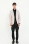 Men's Slim Fit Mono Collar Beige Jacket