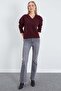 Basic V-Neck Oversize Knitwear Sweater - 5