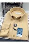 Slim Fit Long Sleeve Cotton Gift Boxed Easy-Iron Men's Shirt Fs-002225 - Mustard - 2