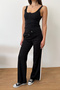 Women's Adjustable Waist Double Pocket Sweatpants Black - Ms0001272 - 2